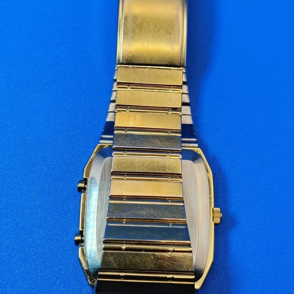 Vintage‎ 1984 Seiko H557-5319 Ana-Digi Dual Time Chronograph Mens Quartz Watch